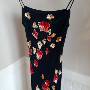 Vintage 90s Marina Floral Sequin dress